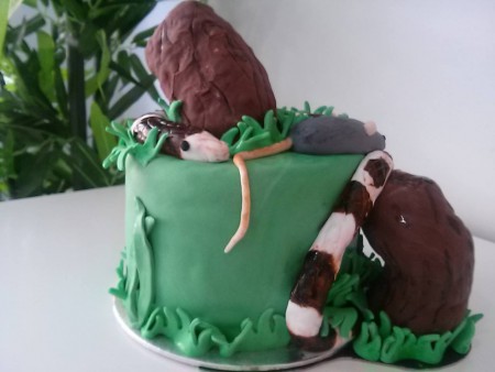 Tarta personalizada con serpiente